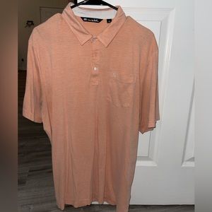 Travis Mathew Orange Stripe Polo